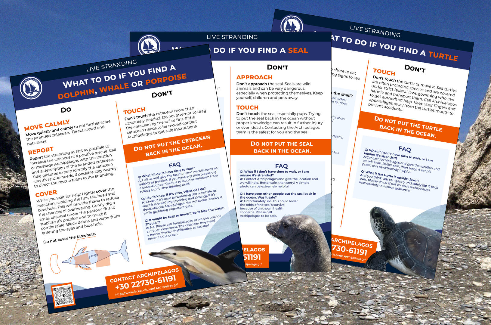 Live stranding Facebook posters